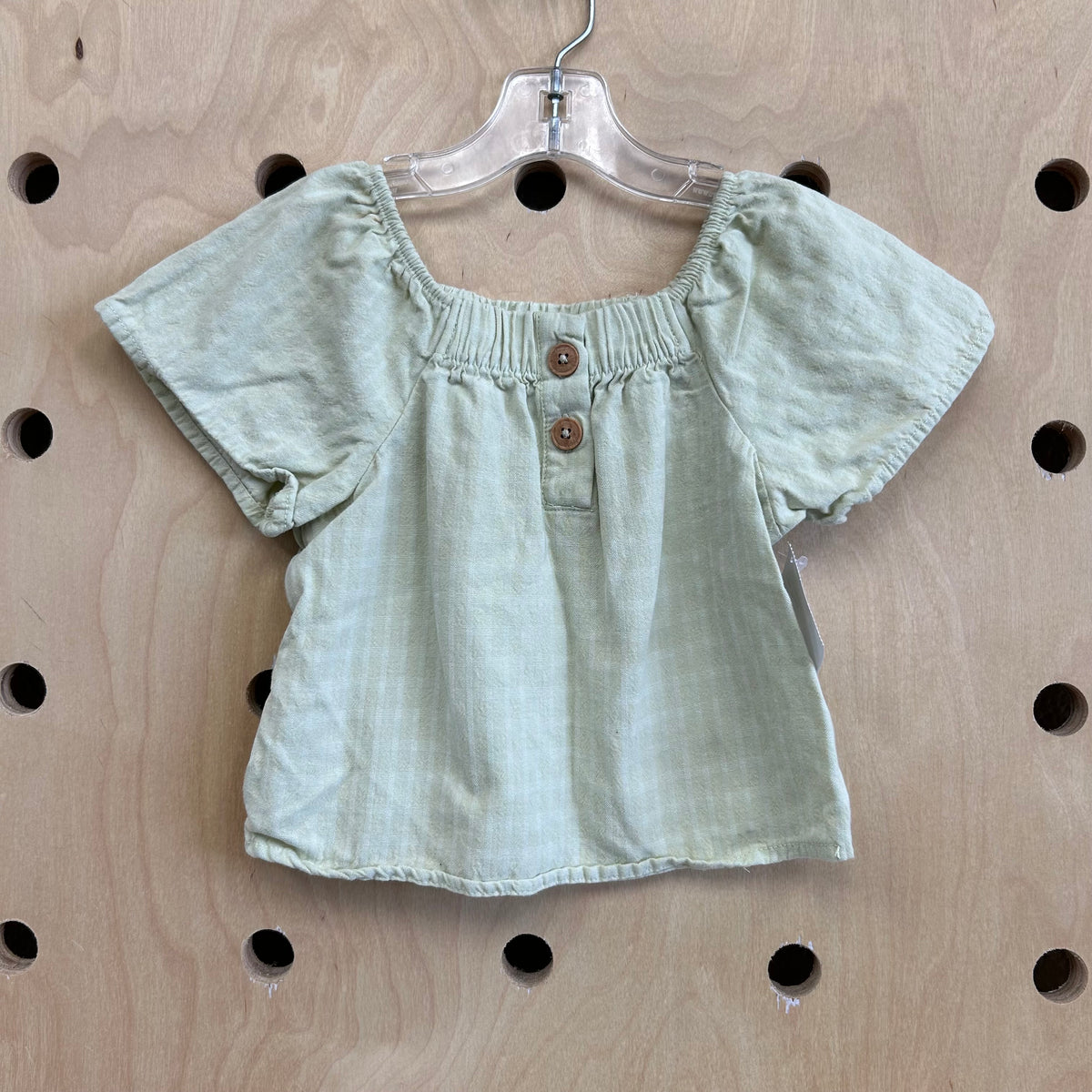 Lime Wood Button Top