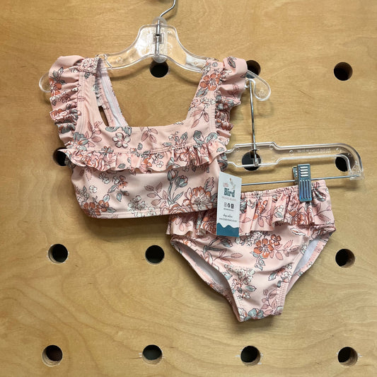 Pink Floral Swim Suit
