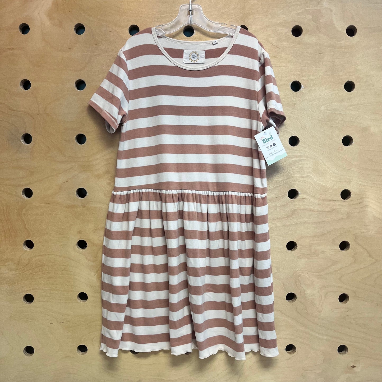Organic Brown Striped Dress