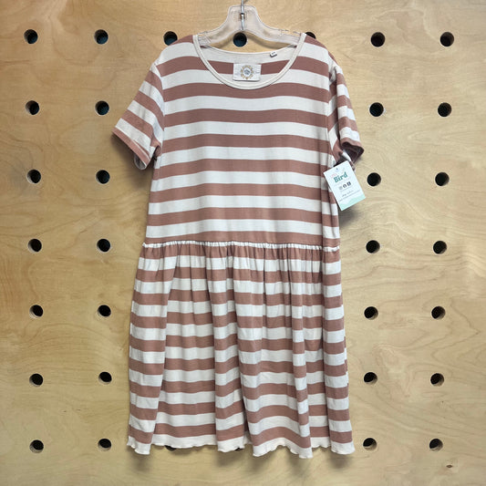 Organic Brown Striped Dress