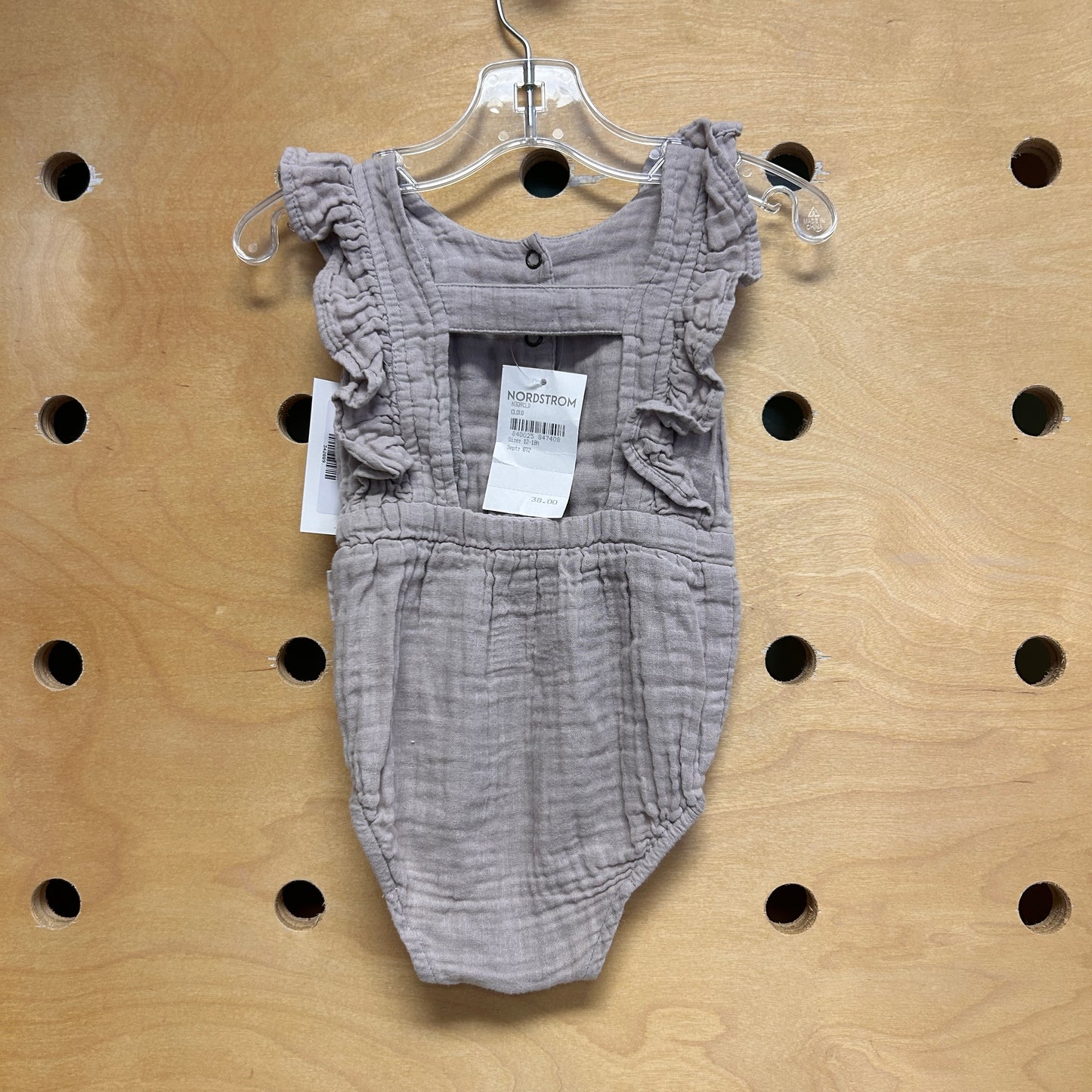 Greige Ruffle Romper NEW!