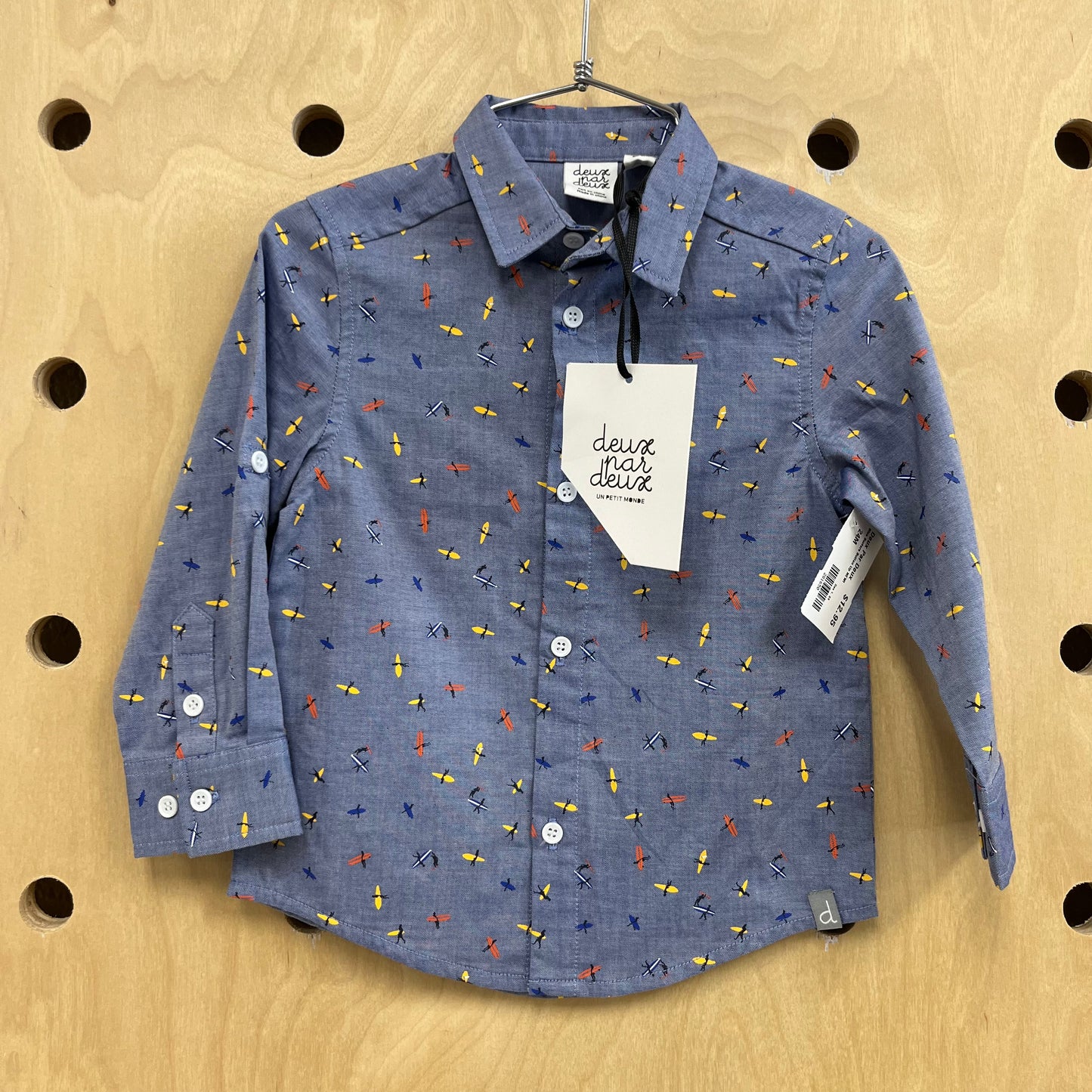 Blue Surfers Button Up NEW!