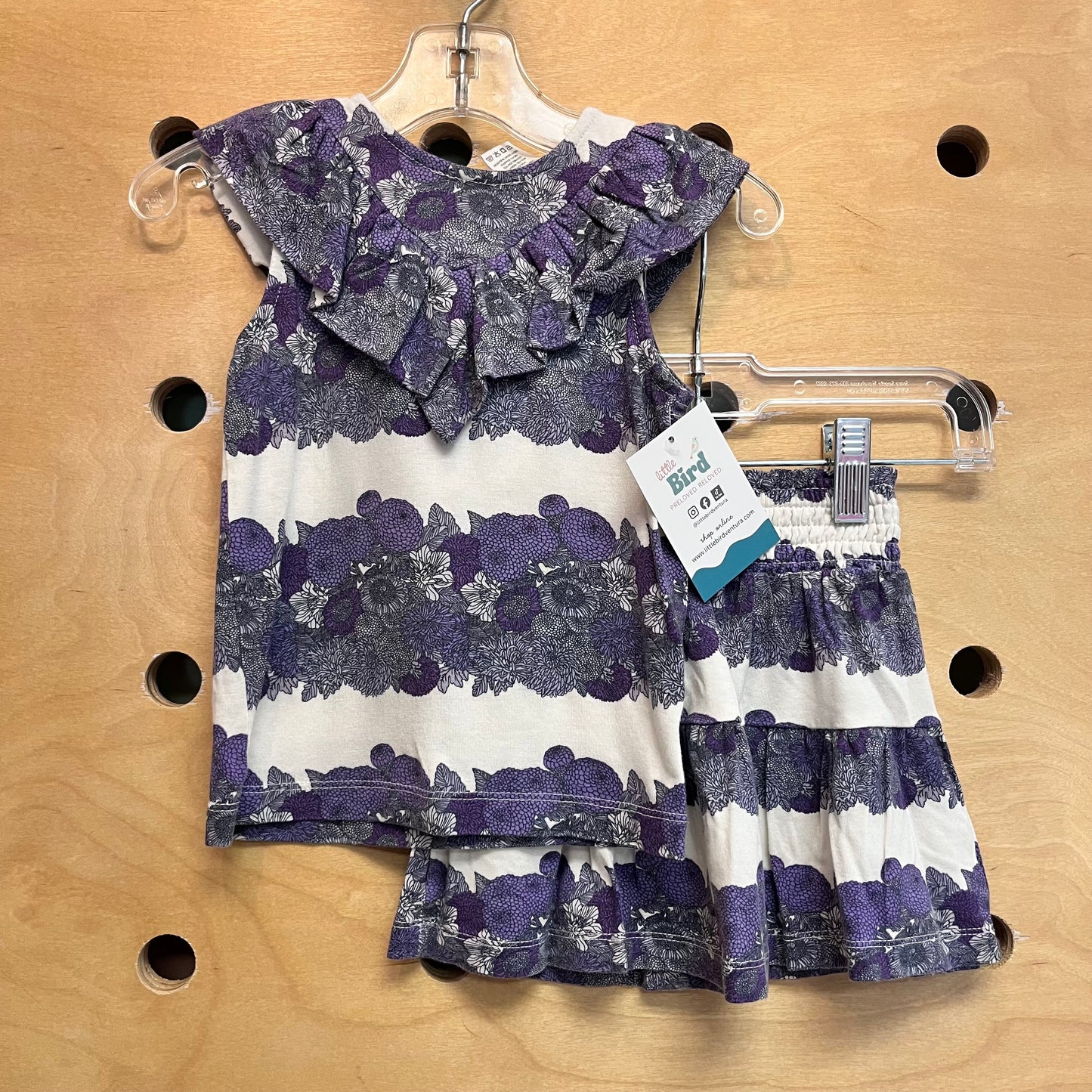 Purple Floral Modal Outfit
