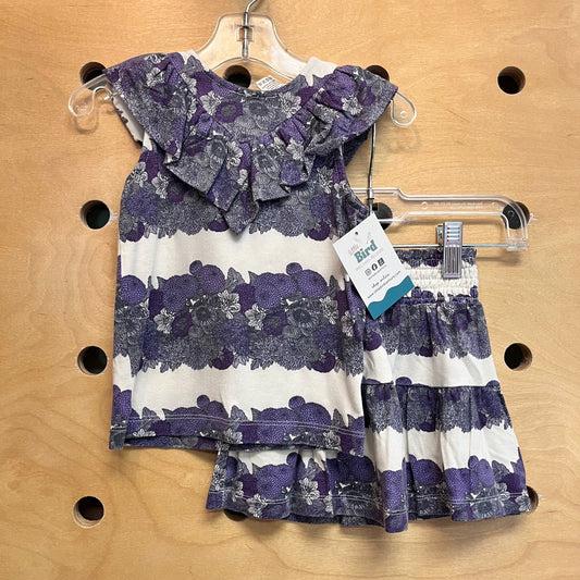 Purple Floral Modal Outfit