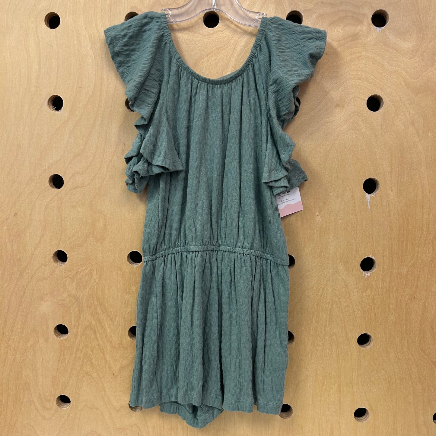 Green Textured Romper
