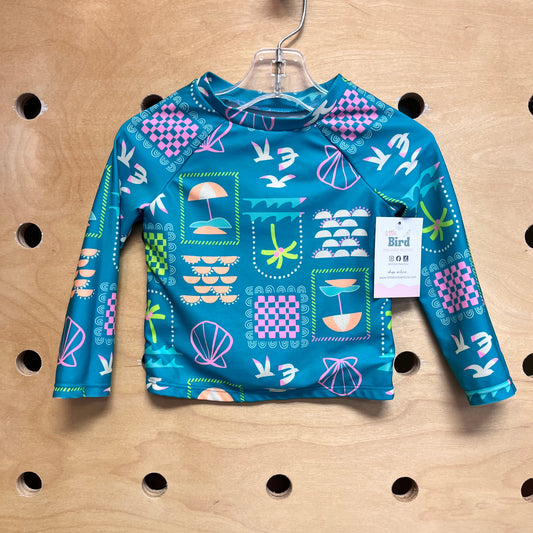Blue Beachy Swim Shirt