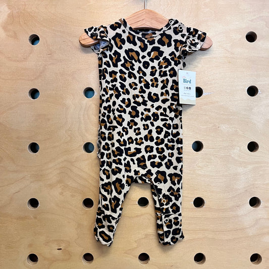 Leopard Ruffle Bamboo Romper