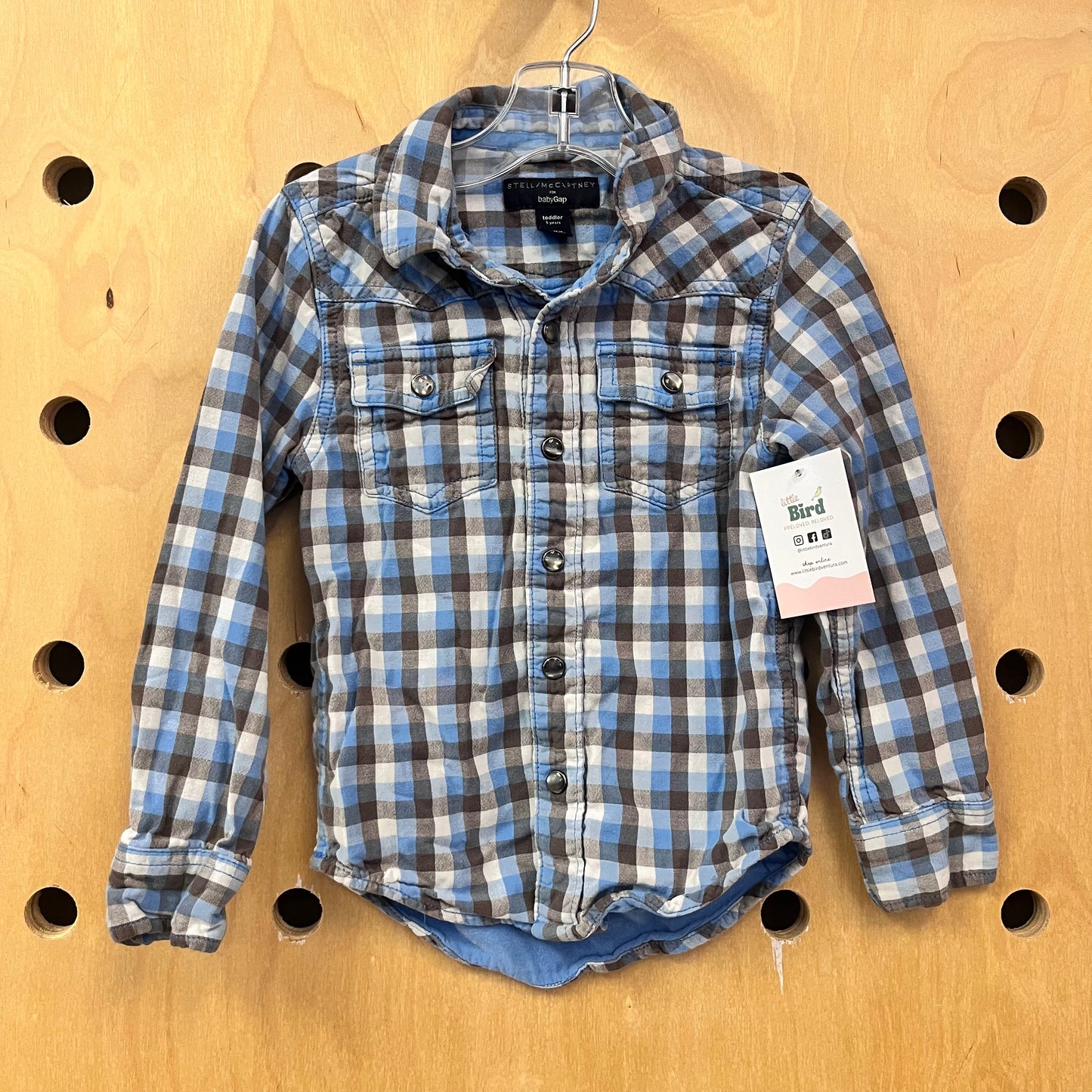 Blue/Grey Plaid Lined Flannel
