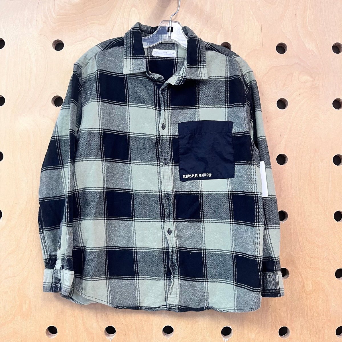 Green/Black Always Play Flannel