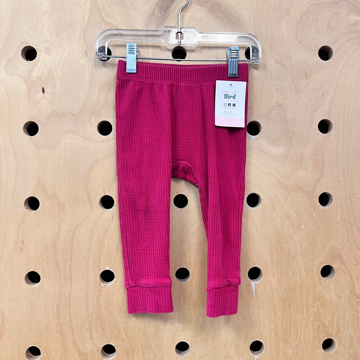 Pink Ribbed Joggers