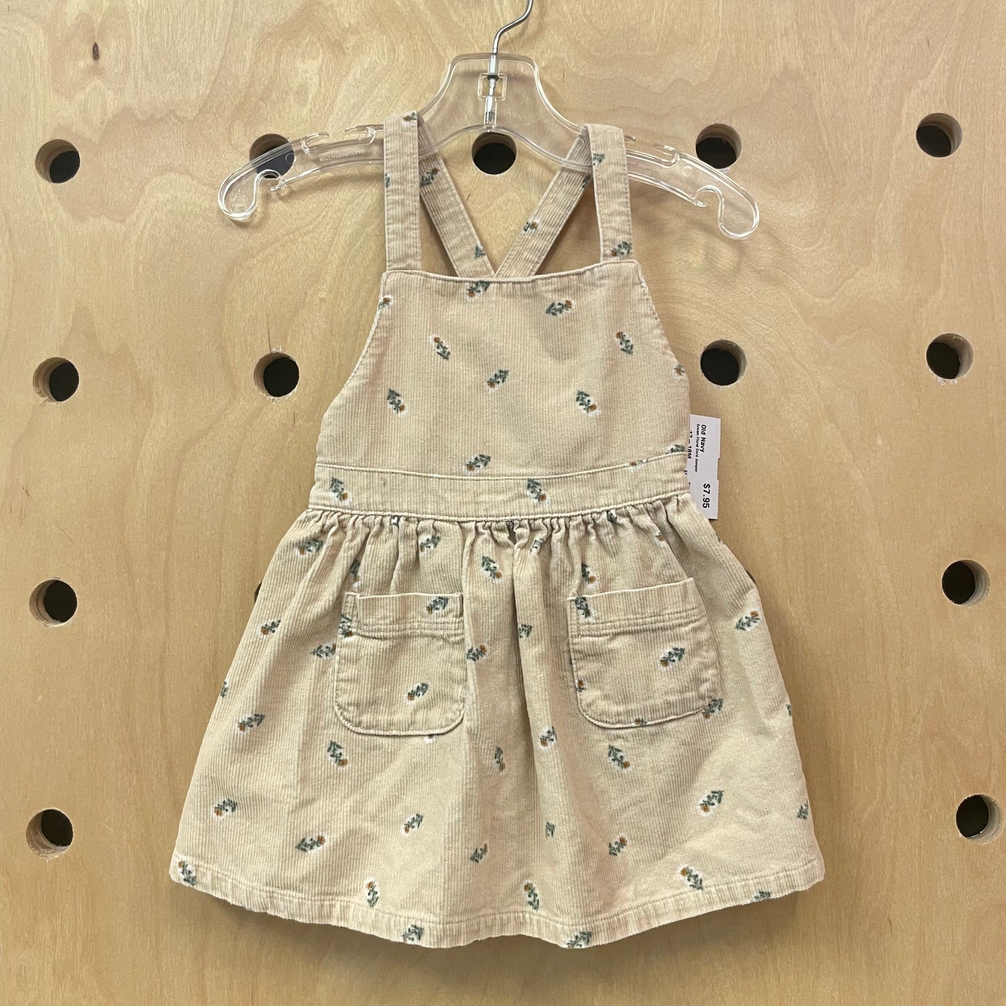 Cream Floral Cord Jumper