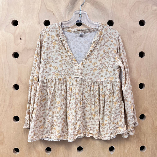 Yellow Floral Flowy Top