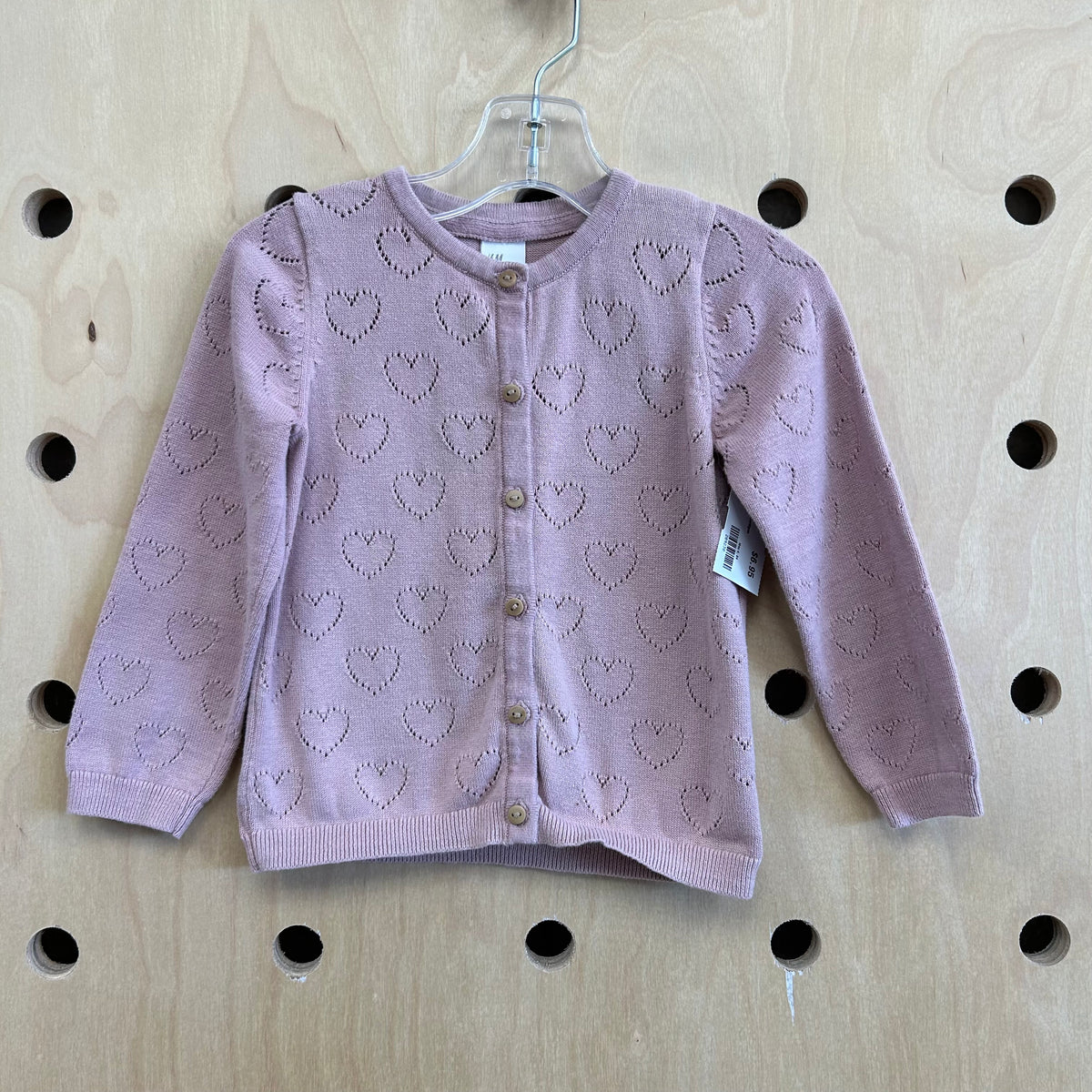 Pink Hearts Knit Cardigan
