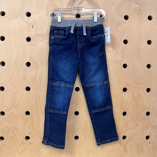 Dark Skinny Drawstring Denim