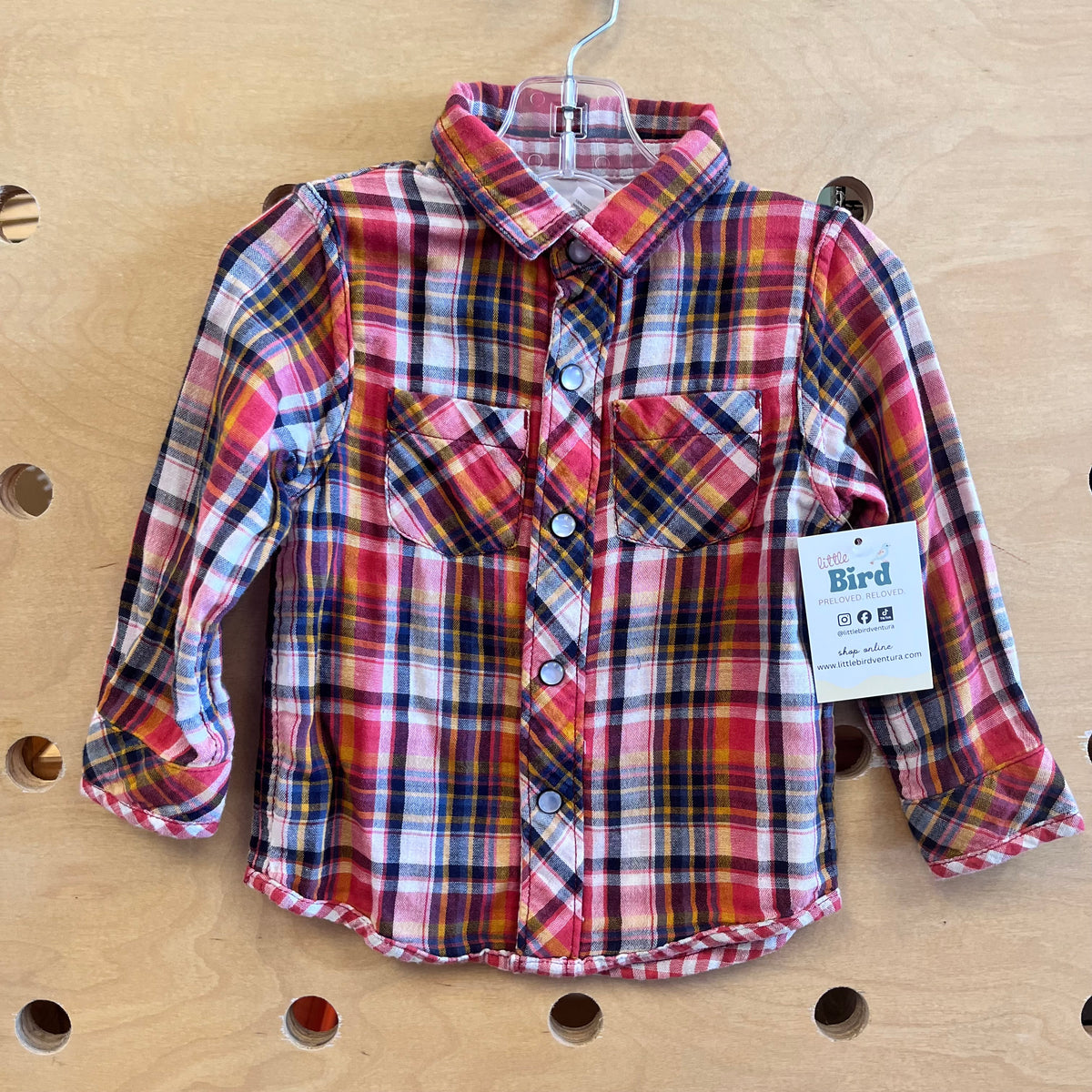 Red/Yellow Plaid Snap Flannel