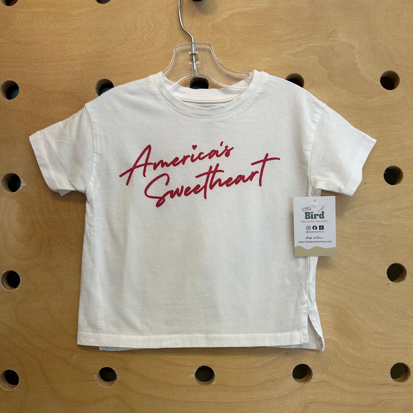 White 'America's Sweetheart' Tee