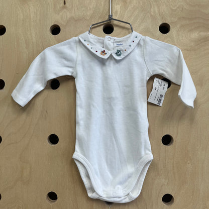 White Bear & Heart Collared Bodysuit