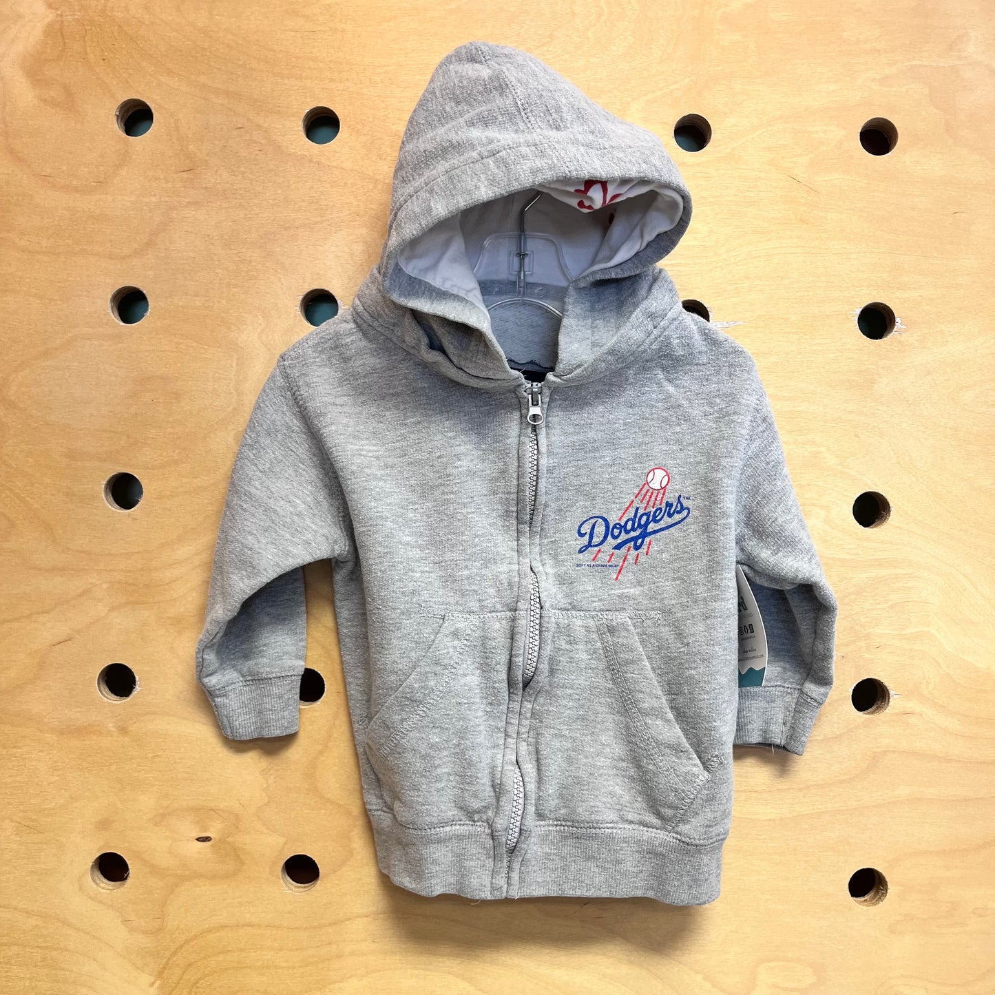 Grey Dodgers Hooded Zip Up