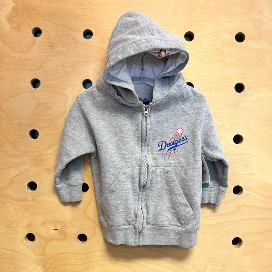 Grey Dodgers Hooded Zip Up
