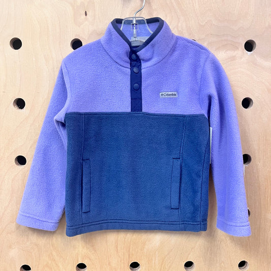 Purple + Grey 1/4 Snap Fleece