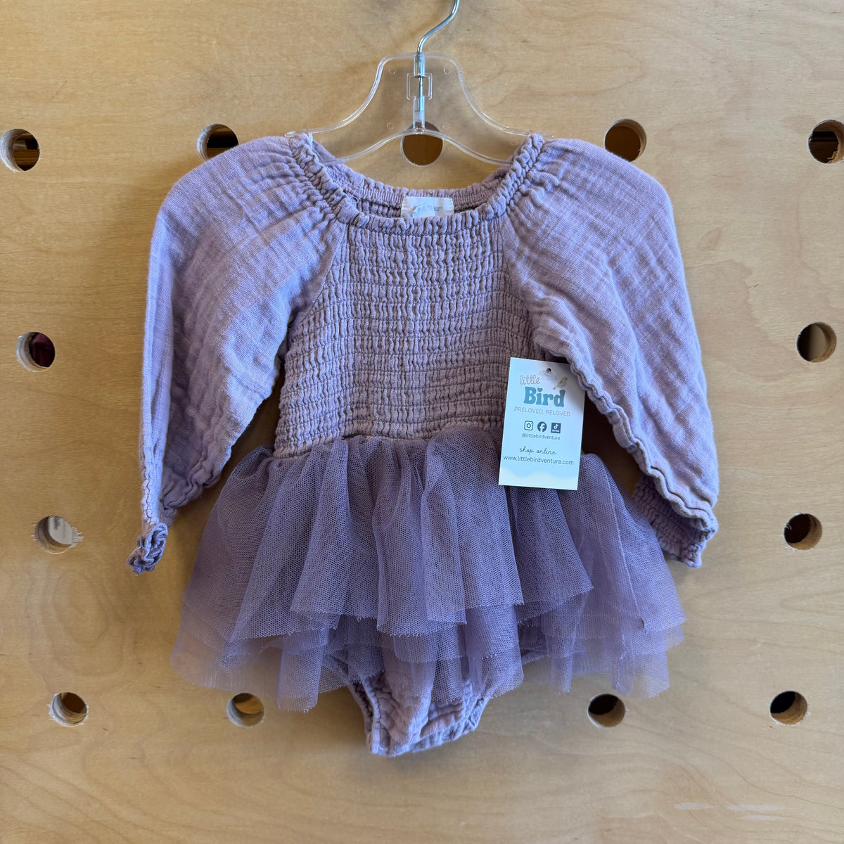 Purple Tulle Gauze Romper