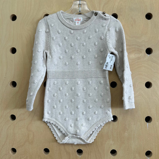 Cream Nobby Knit Romper