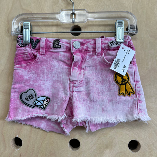 Pink Denim Love Me Shorts