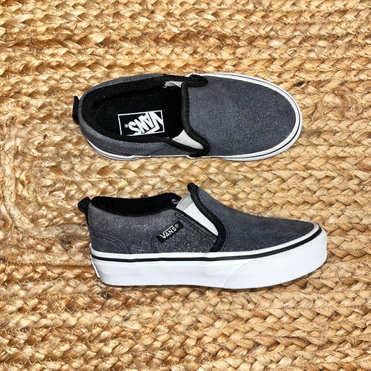 Holographic Glitter Slip-On Skate Sneakers