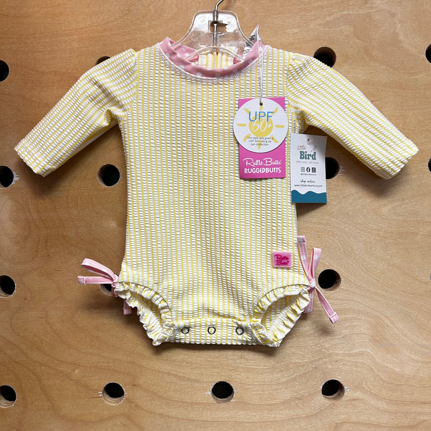 Yellow/Pink Textured Swimsuit NEW!