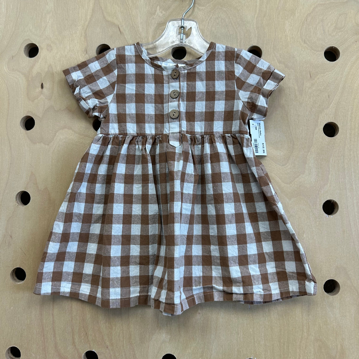 Brown Checkered Dress