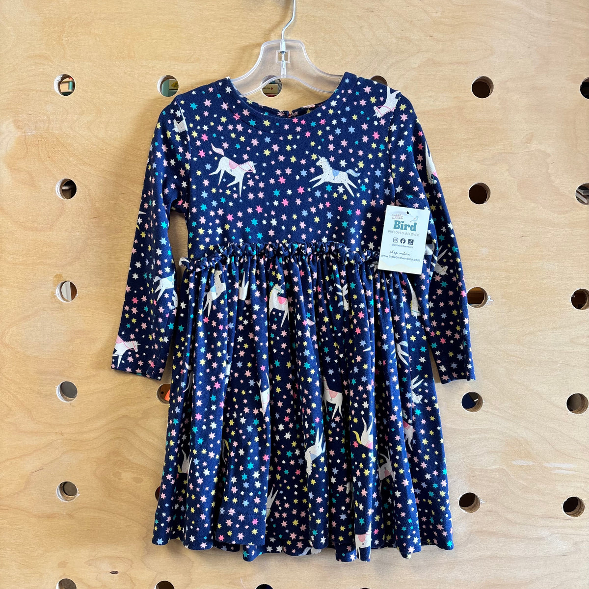 Blue Unicorn Polka Dot Dress