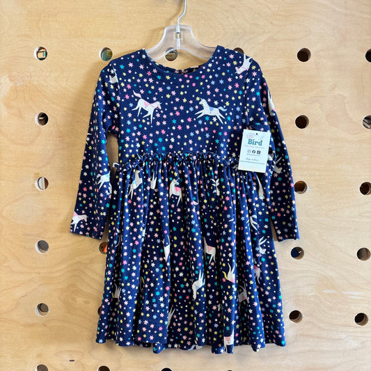 Blue Unicorn Polka Dot Dress