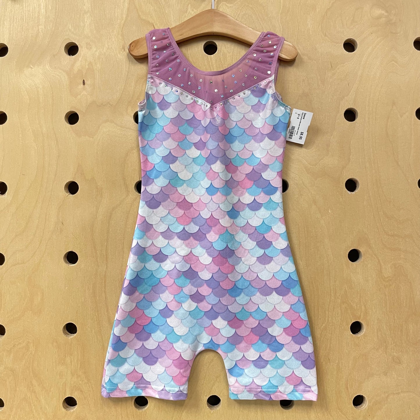 Silver Sequins Mermaid Scales Unitard