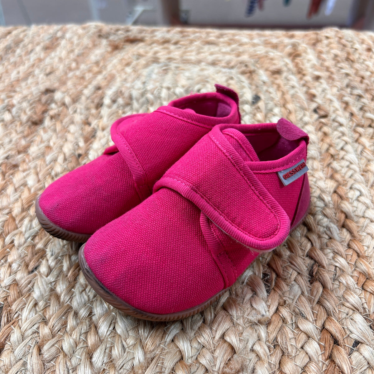Pink Slim Fit Velcro Shoes