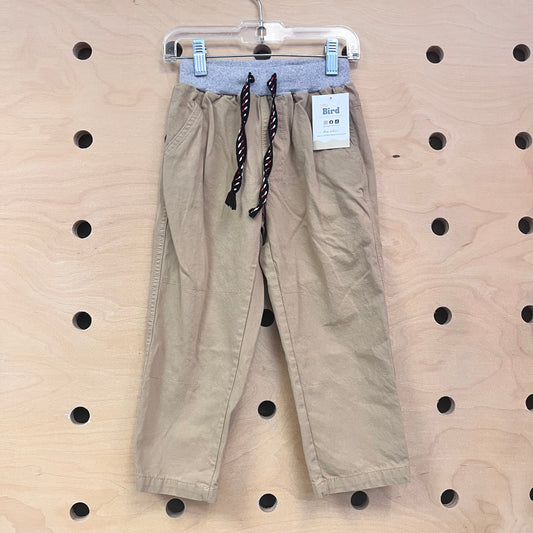 Tan Soft Waist Drawstring Pants