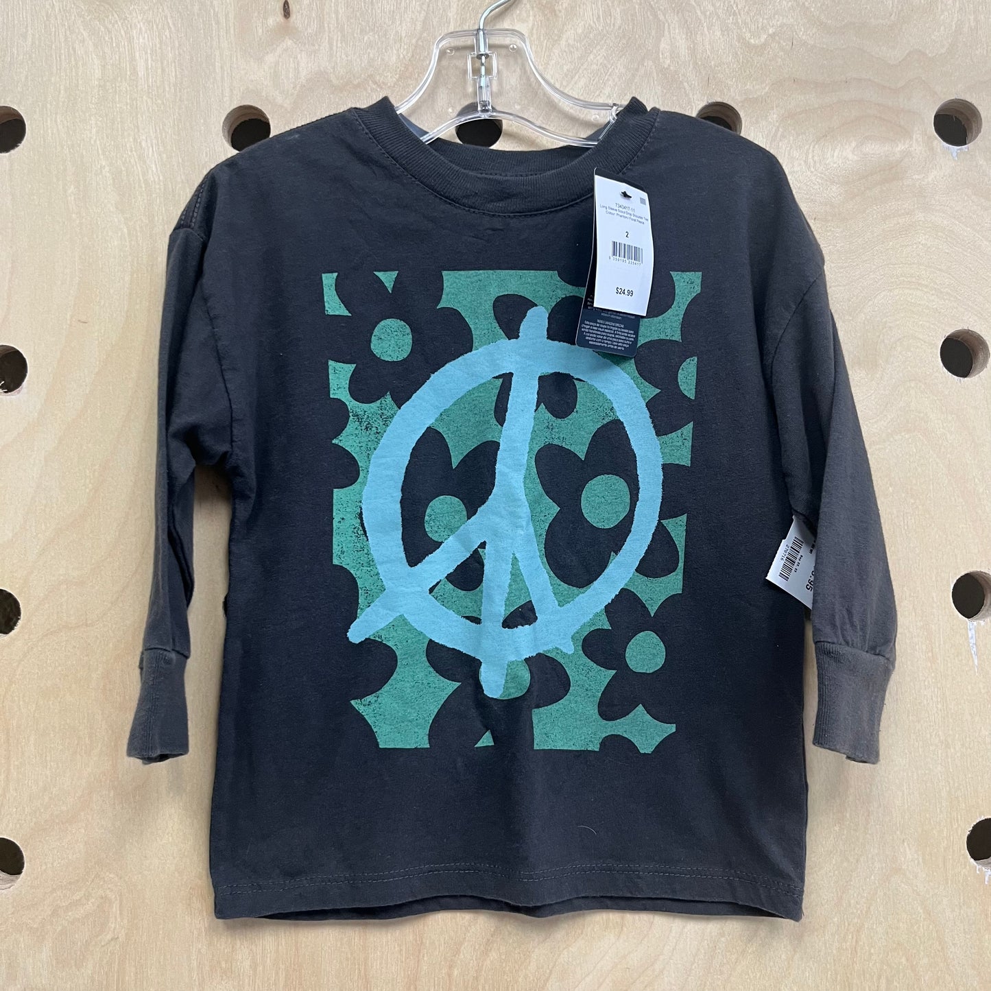 Grey & Teal Peace Tee NEW!