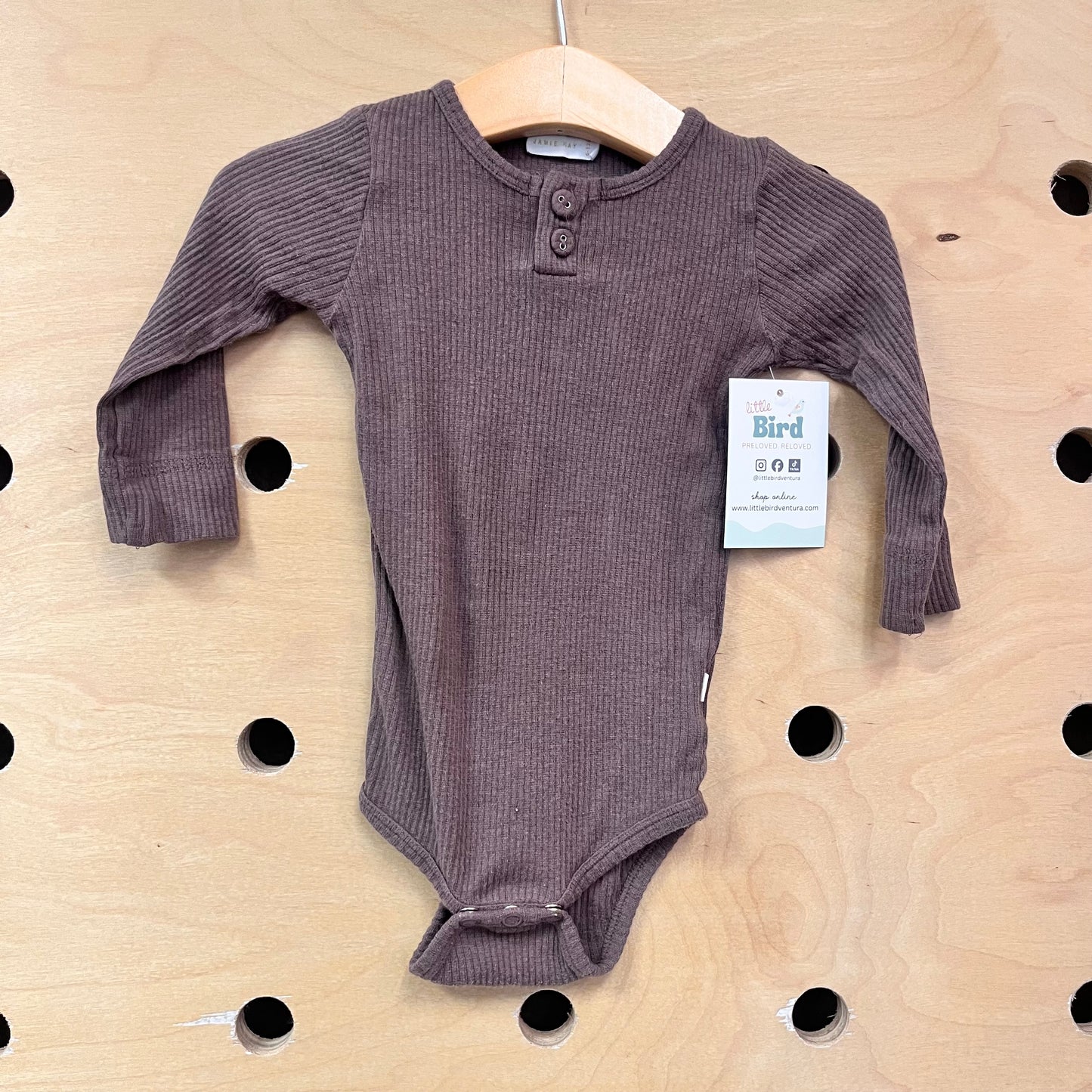 Organic Brown LS Bodysuit
