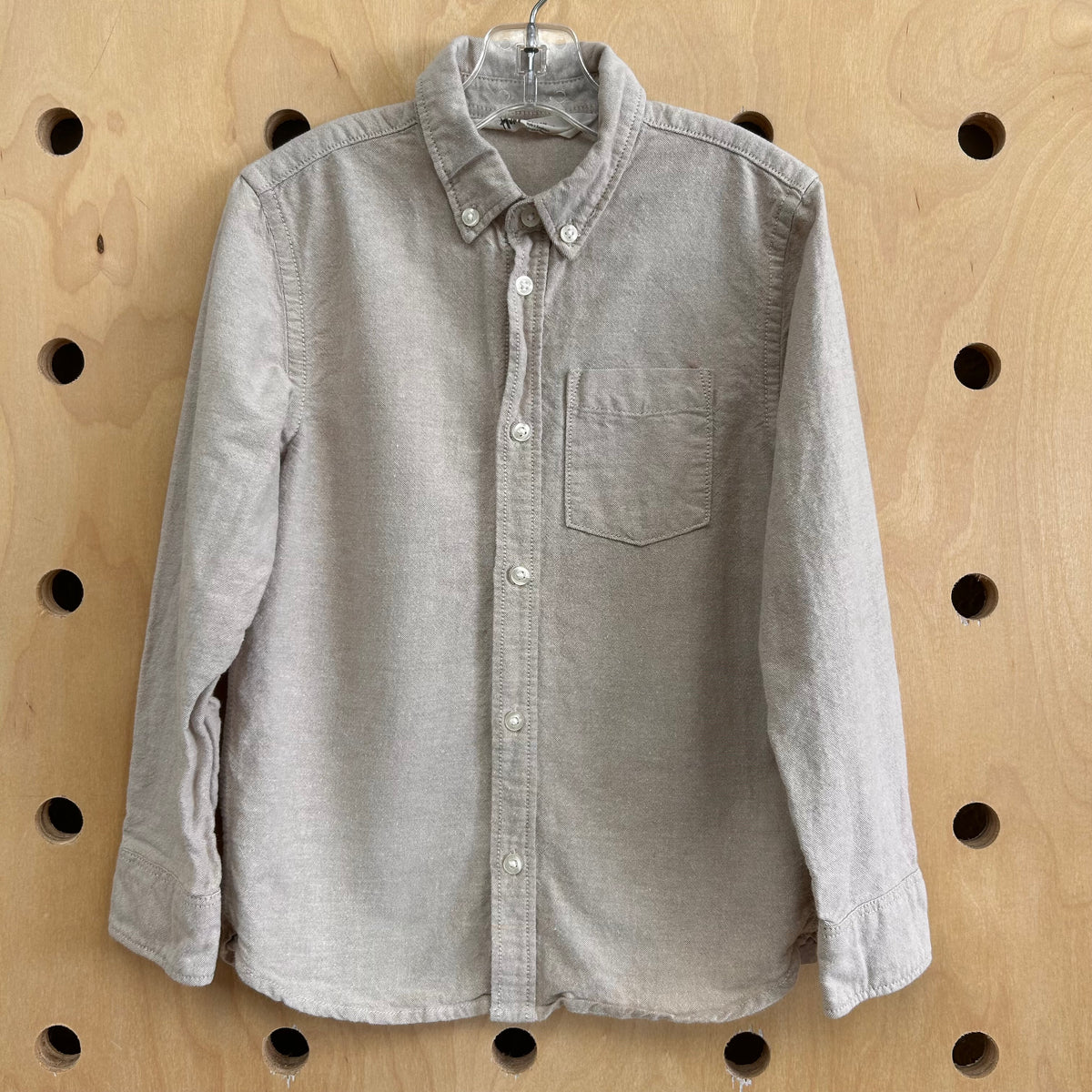 Tan Cotton Button Up
