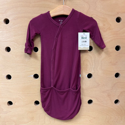 Burgundy Bamboo Snap Gown