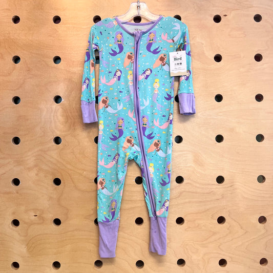 Teal/Purple Mermaids Bamboo Zippy
