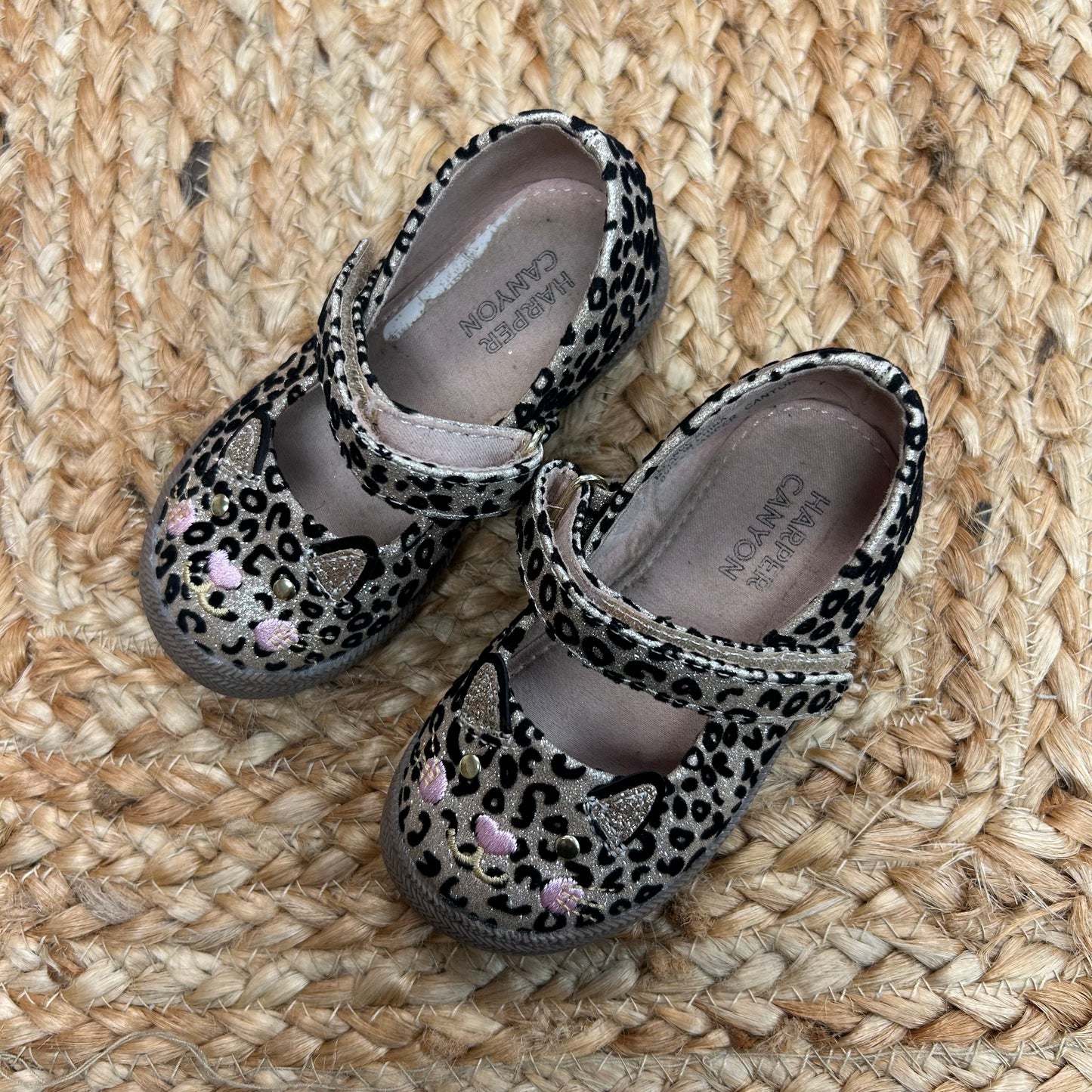 Leopard Print Kitty Slip-Ons