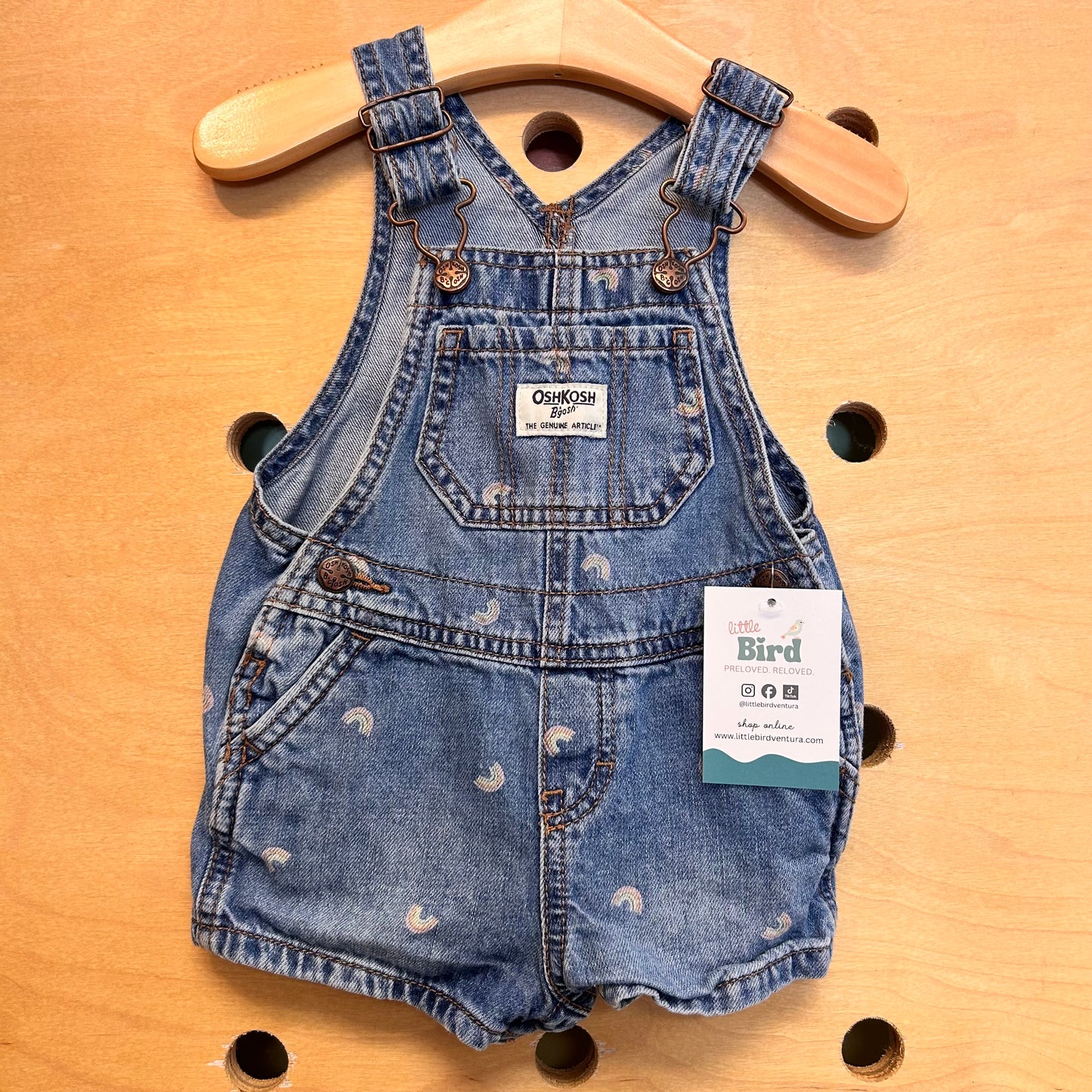Rainbow Denim Shortalls
