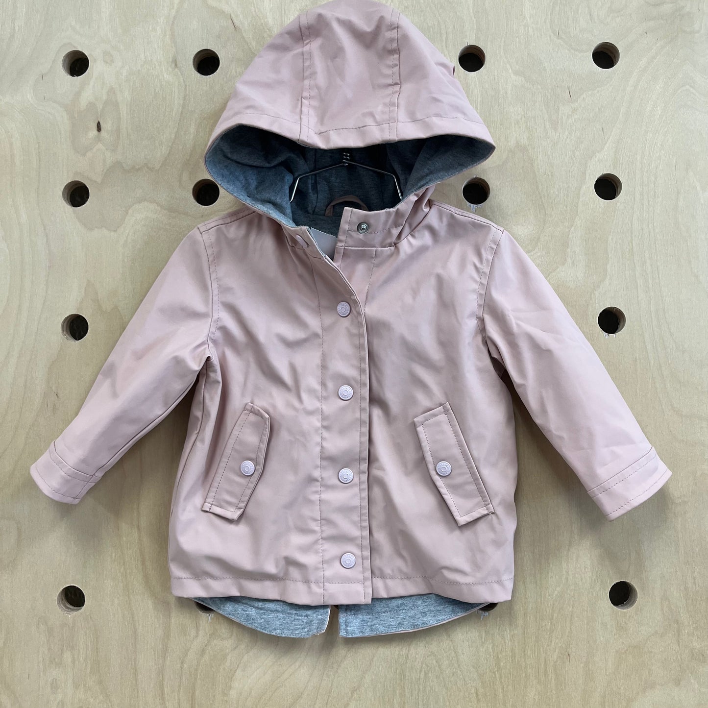 Pink+Grey Lined Rain Jacket