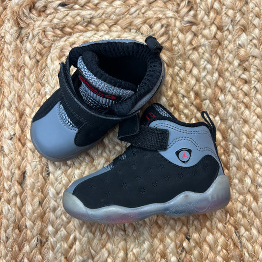 Black & Gray Velcro Air Jordans