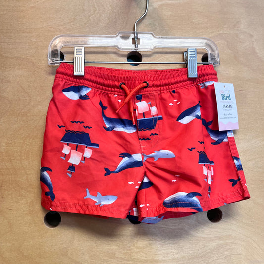 Red/Blue Whale Swim Trunks