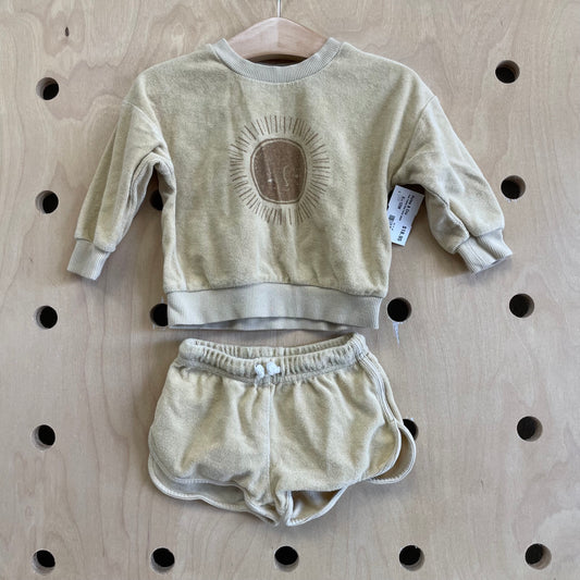 Pale Yellow Sun Terry Outfit