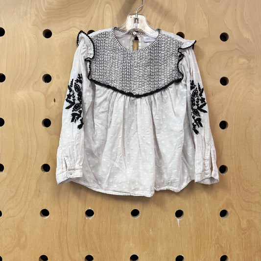 Black + Creasm Embroidered Top