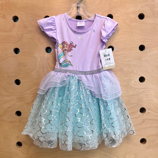Purple Tulle Little Mermaid Dress