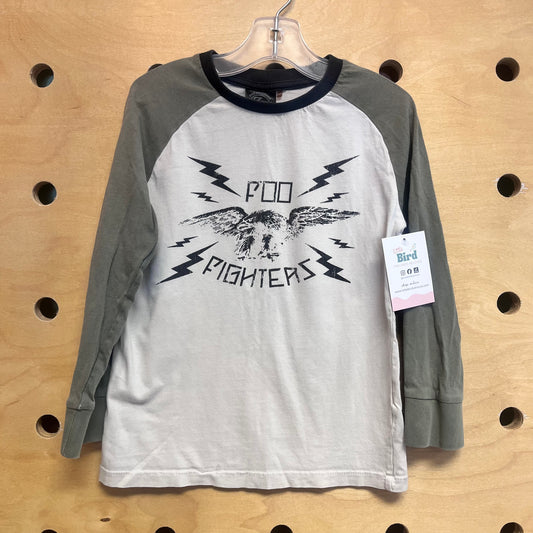 White/Green 'Foo Fighters' LS
