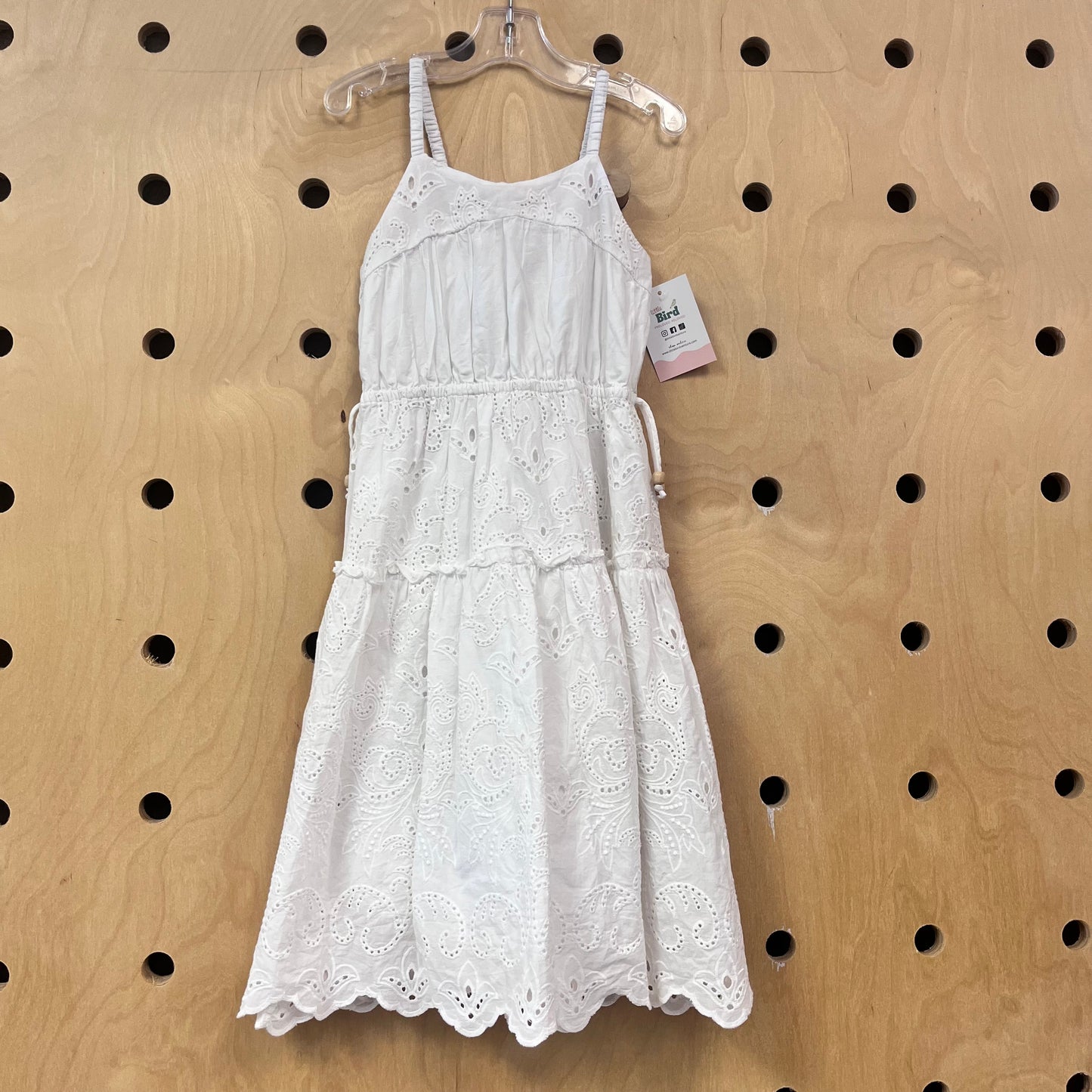 White Eyelet Strappy Dress